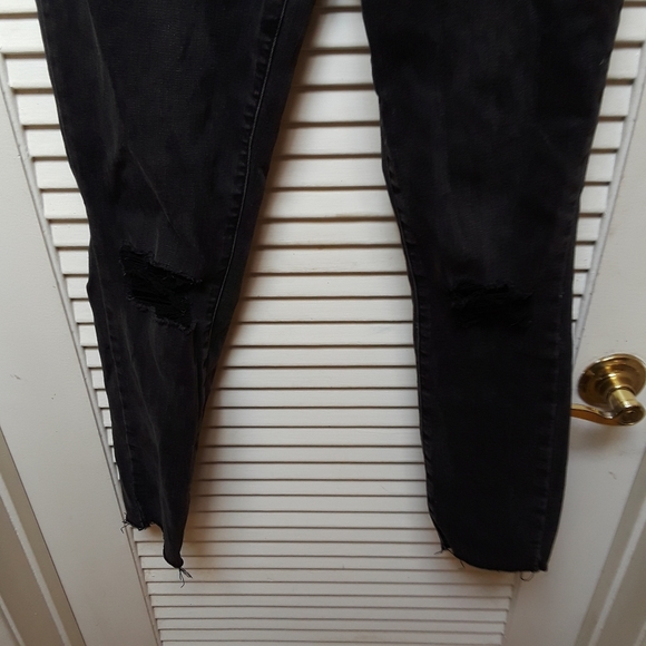 Pacsun Women 27 size High Rise Jegging Black Distressed Denim Jeans - Picture 3 of 14